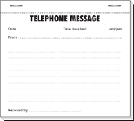Telephone Message Pad